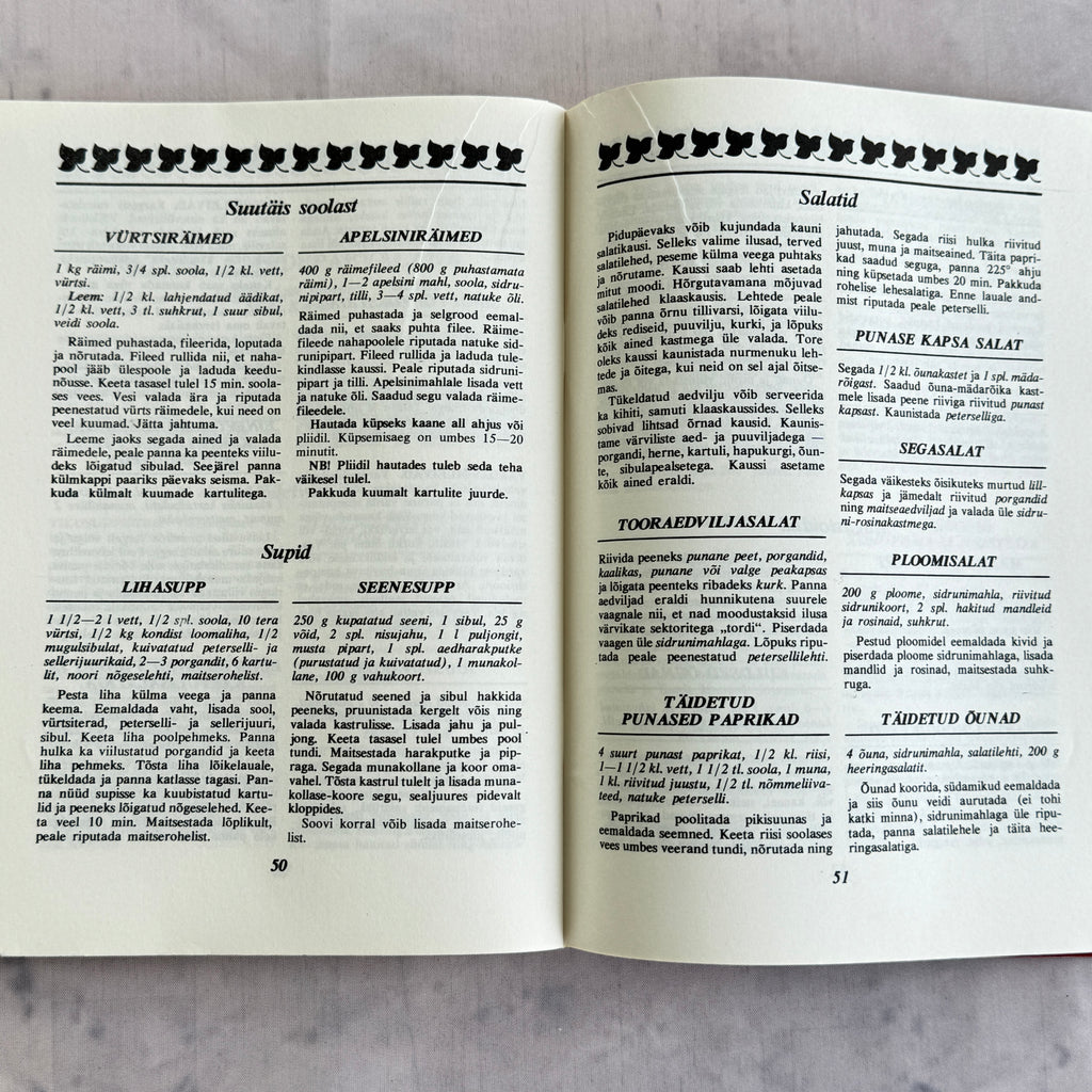 Estonian Mothers Day Book 1994 Retro Cookbook Crafts Decor
