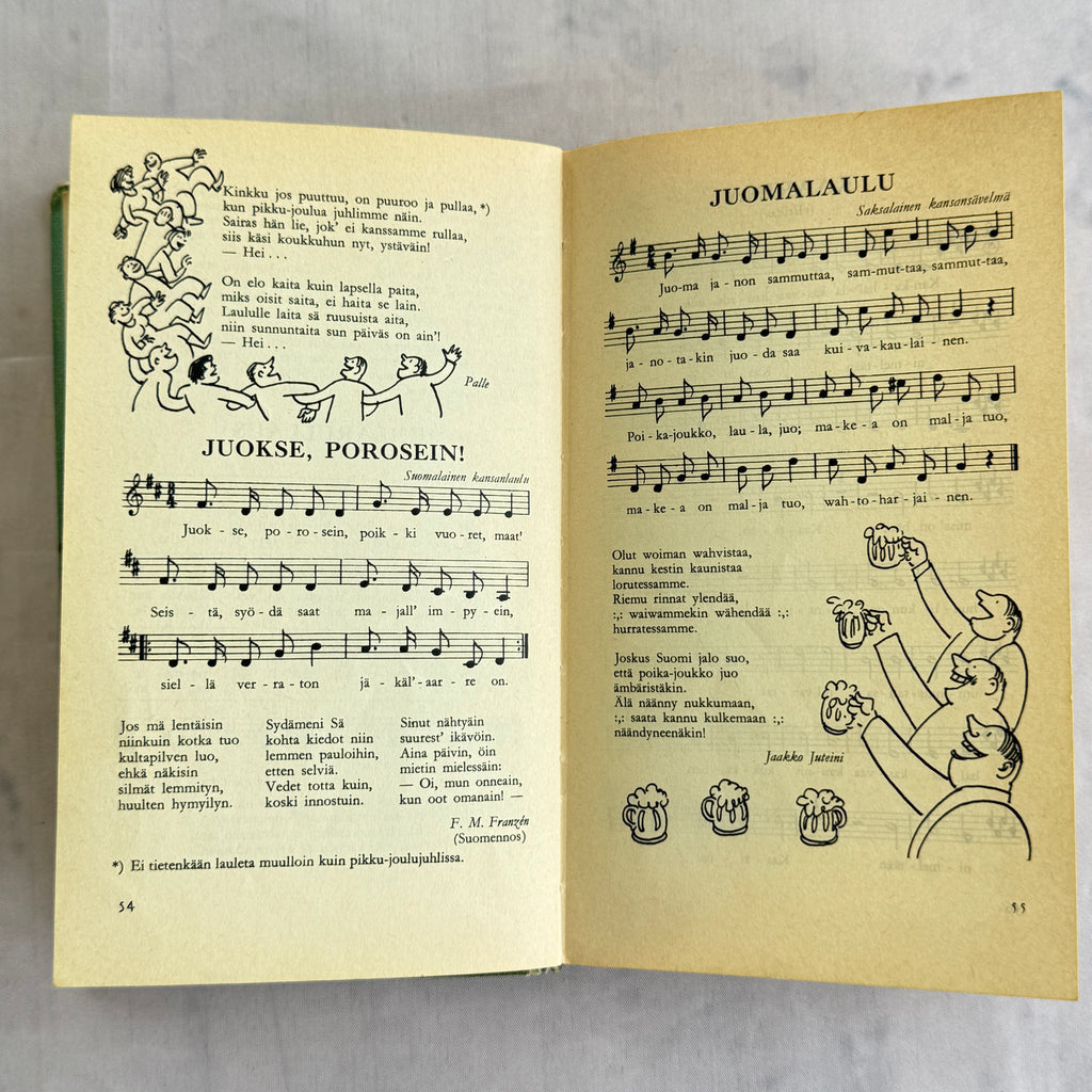 Finnish songbook “Iloisen laulajan kirja”, published by WSOY in 1967
