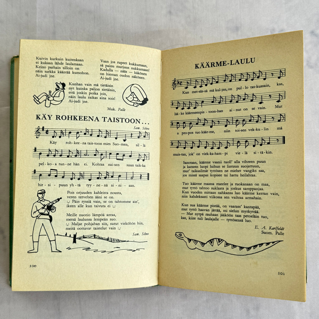 Finnish songbook “Iloisen laulajan kirja”, published by WSOY in 1967