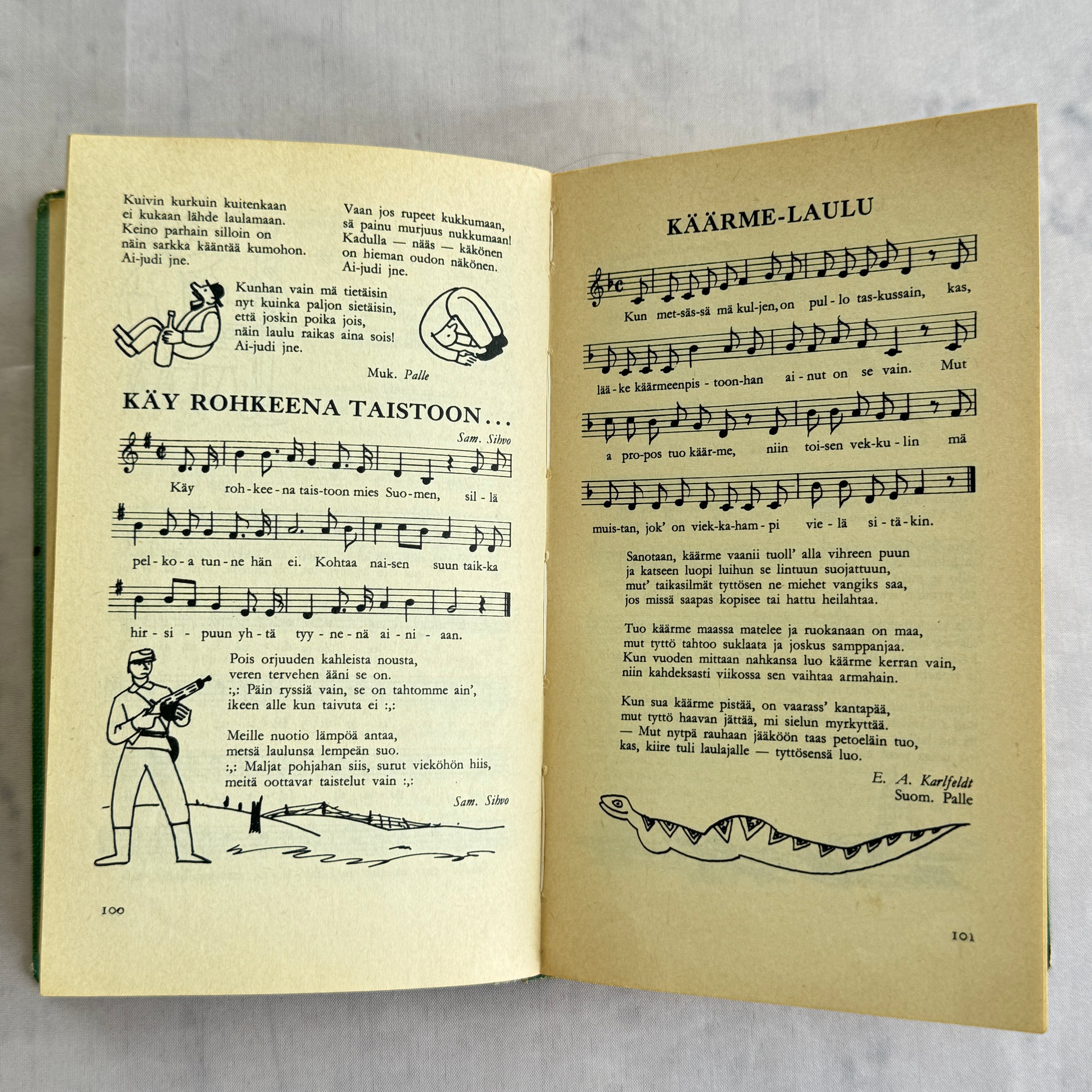 Finnish songbook “Iloisen laulajan kirja”, published by WSOY in 1967
