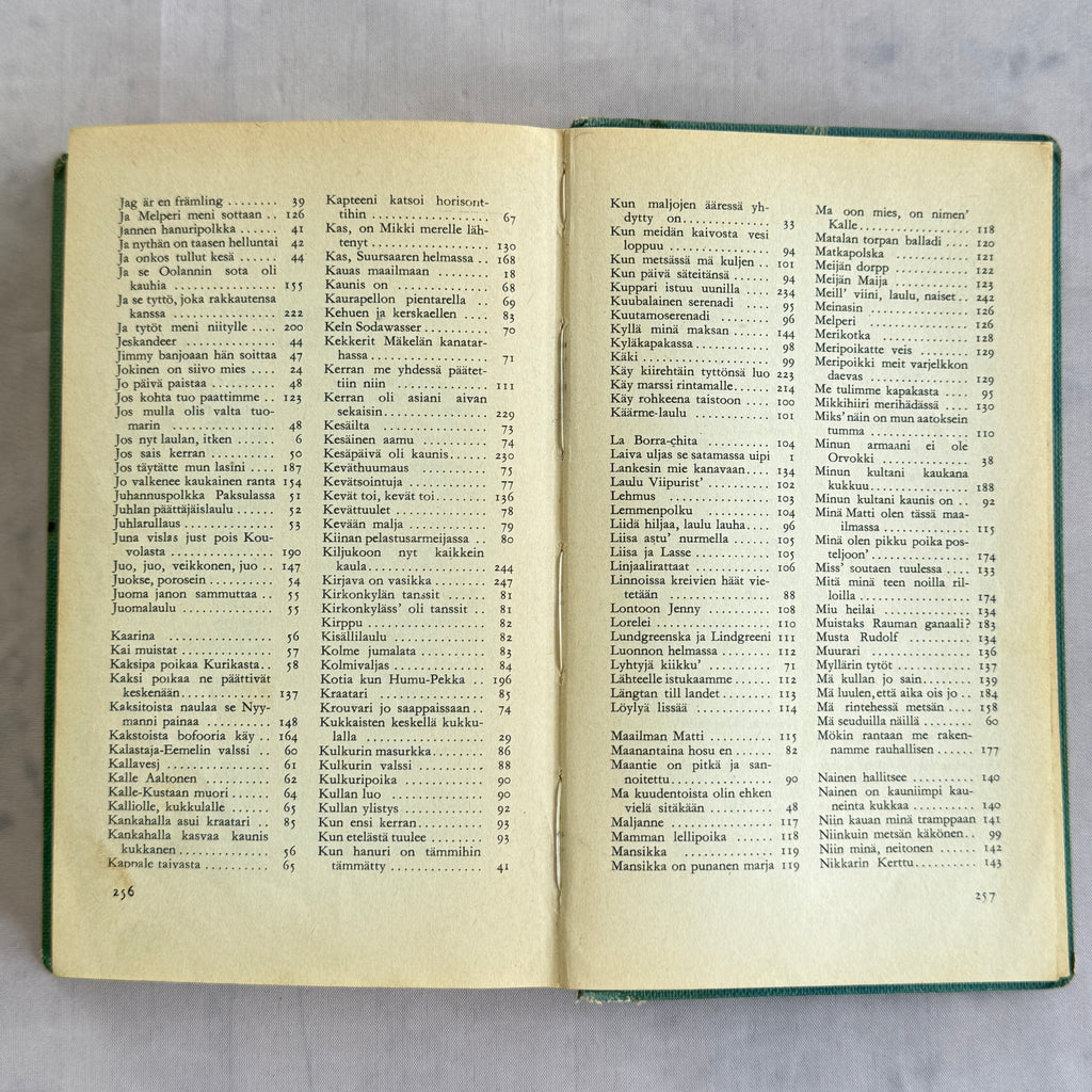 Finnish songbook “Iloisen laulajan kirja”, published by WSOY in 1967