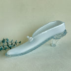 Glass Shoe Bowl – White Milk Glass Slipper Dish
