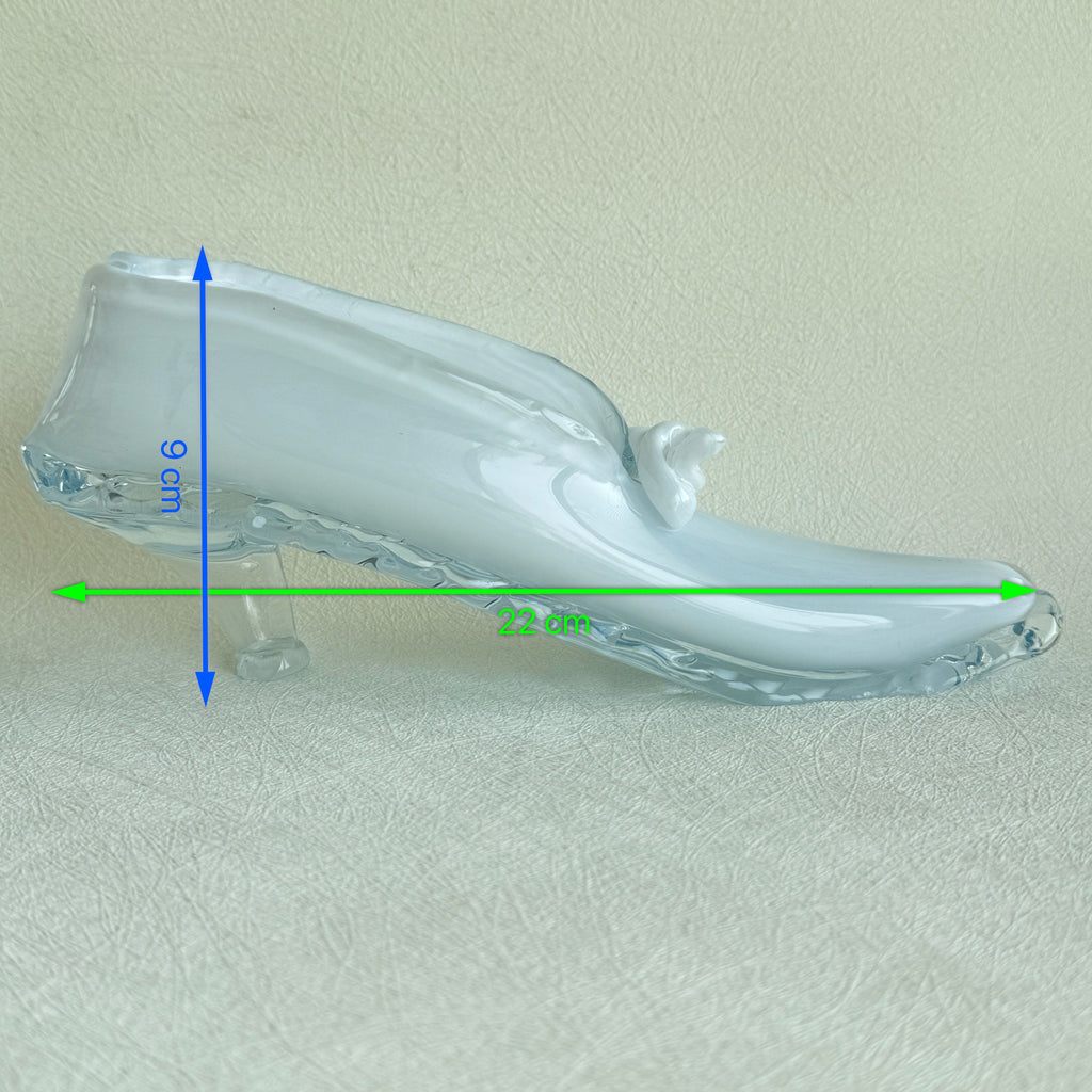 Glass Shoe Bowl – White Milk Glass Slipper Dish