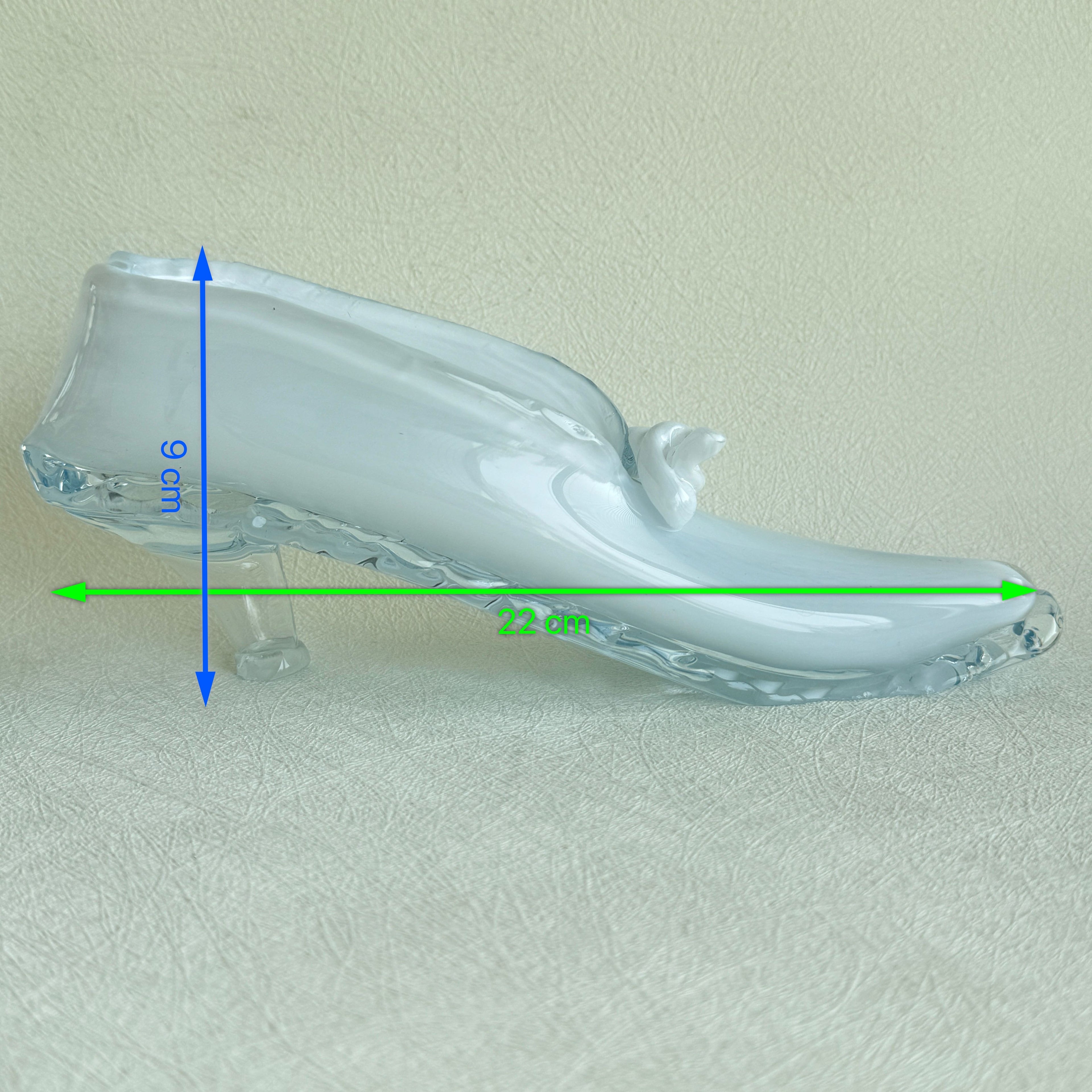 Glass Shoe Bowl – White Milk Glass Slipper Dish