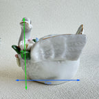Swan Trinket Dish Porcelain Jewelry Holder Floral Decor