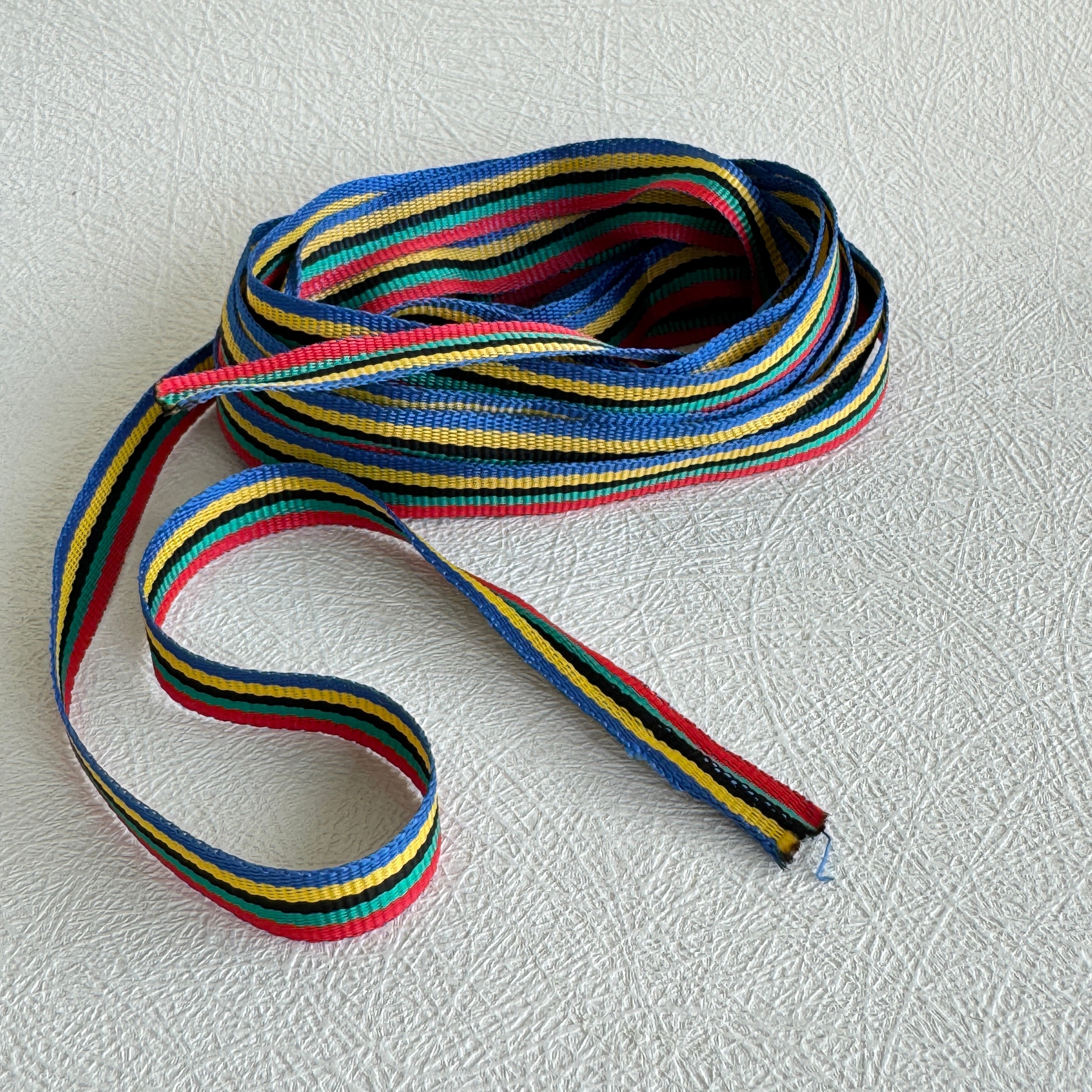 Soviet Era Ribbon 1980 Moscow Olympic Style Striped Trim 2.1m
