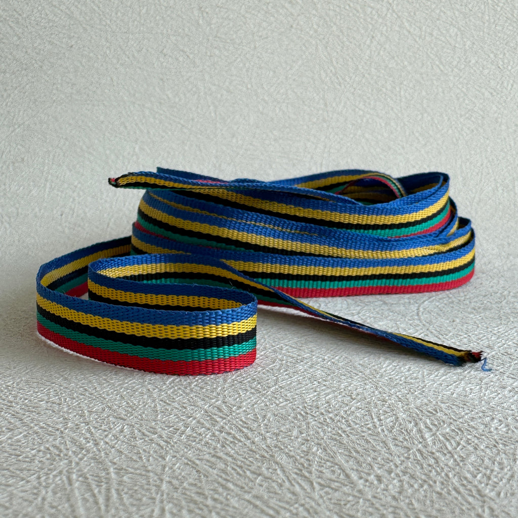 Soviet Era Ribbon 1980 Moscow Olympic Style Striped Trim 2.1m