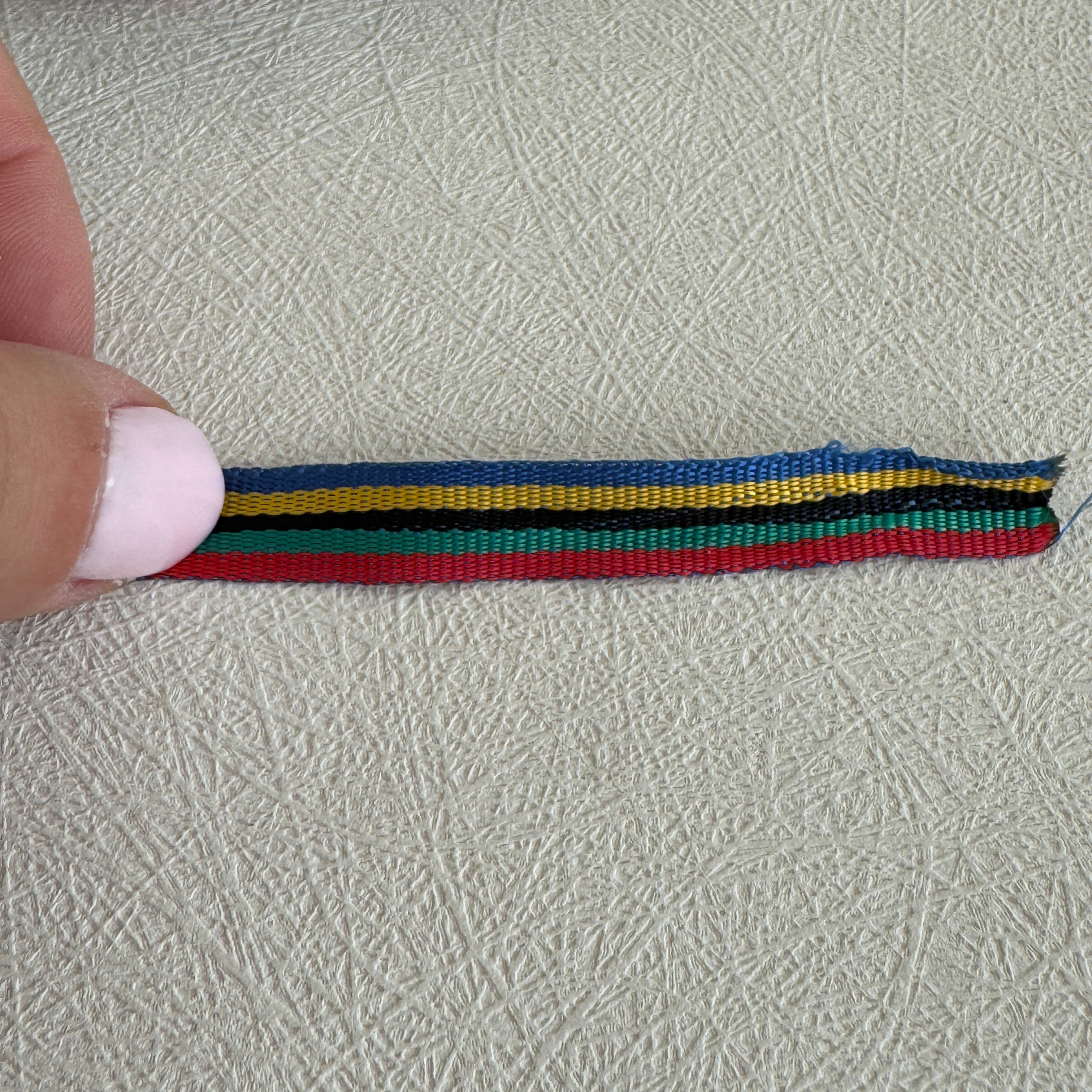 Soviet Era Ribbon 1980 Moscow Olympic Style Striped Trim 2.1m