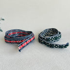 Baltic Folk Woven Ribbon Set – Traditional Ethnic Textile Trim (2 pcs)