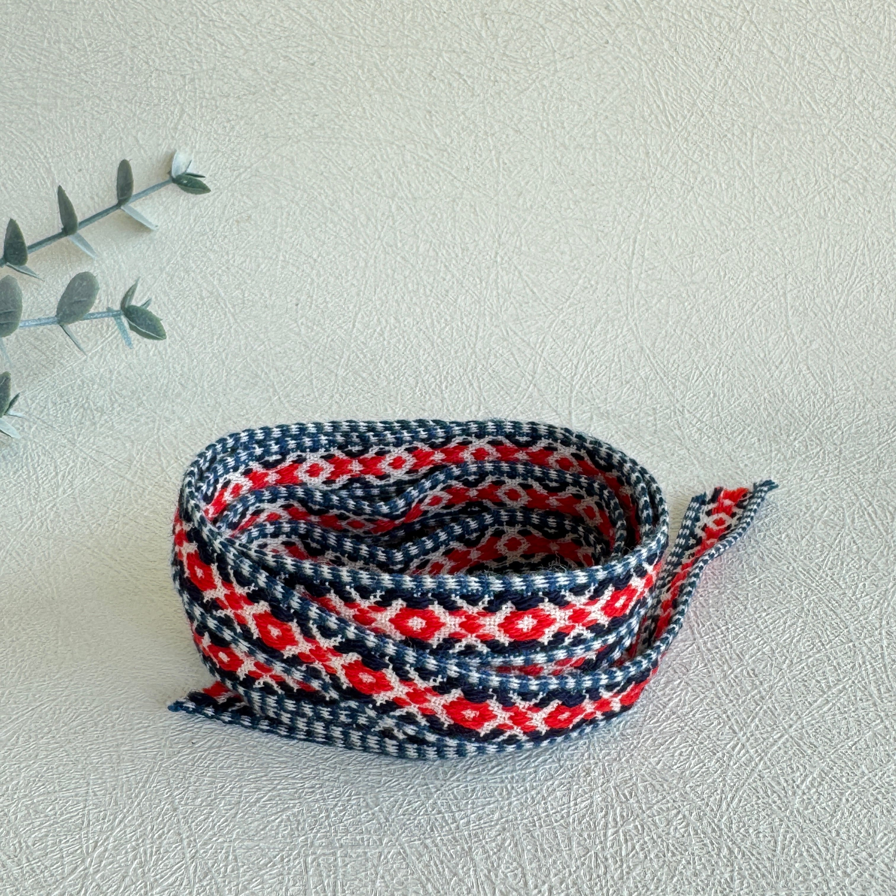 Baltic Folk Woven Ribbon Set – Traditional Ethnic Textile Trim (2 pcs)