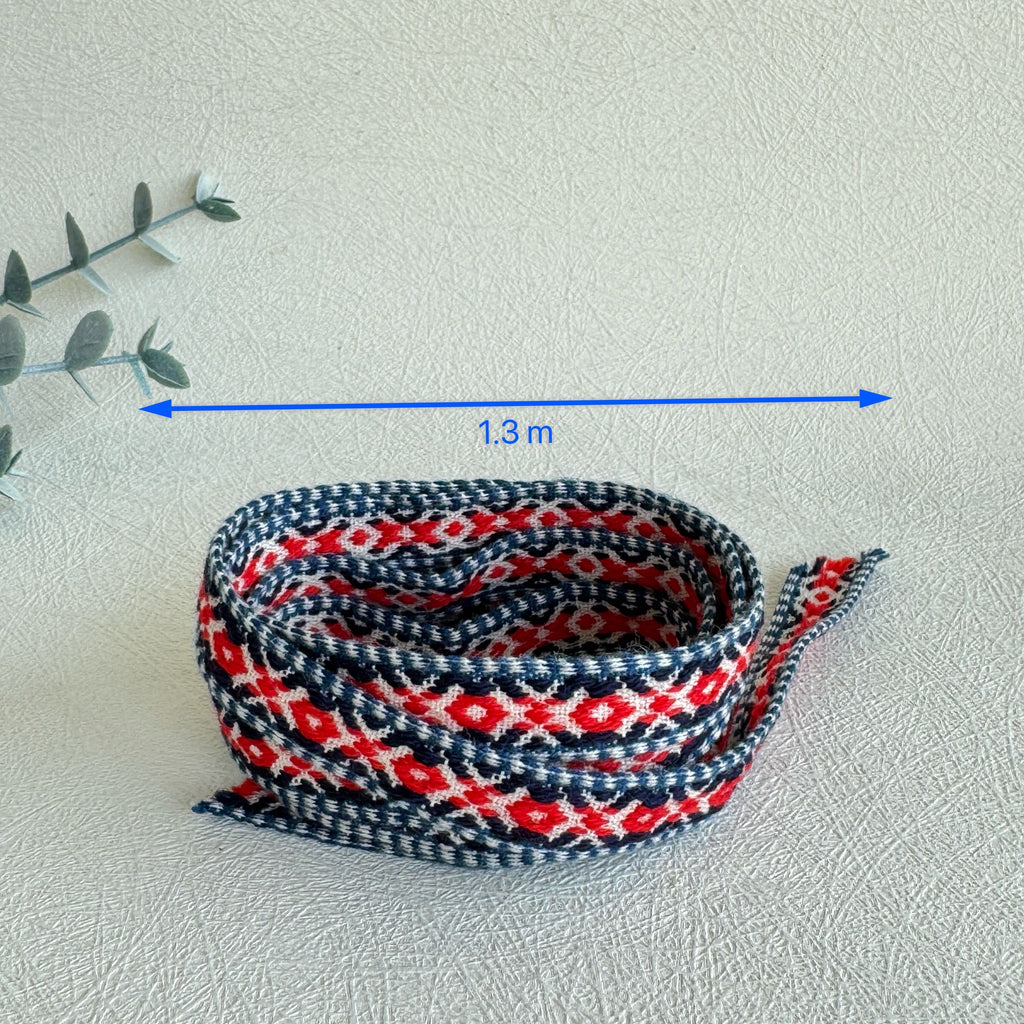 Baltic Folk Woven Ribbon Set – Traditional Ethnic Textile Trim (2 pcs)