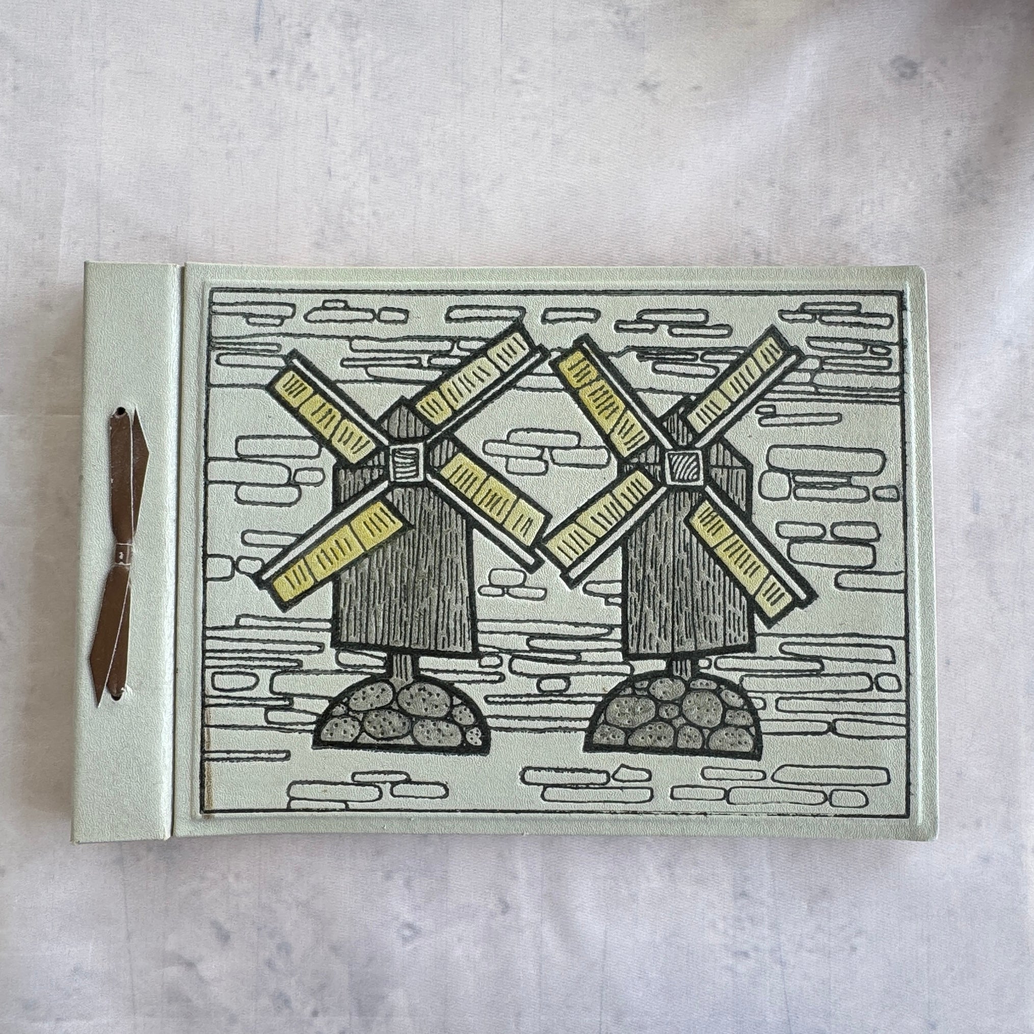 Folk Style Photo Album Windmill Design Scrapbook Memory Book Guest Book