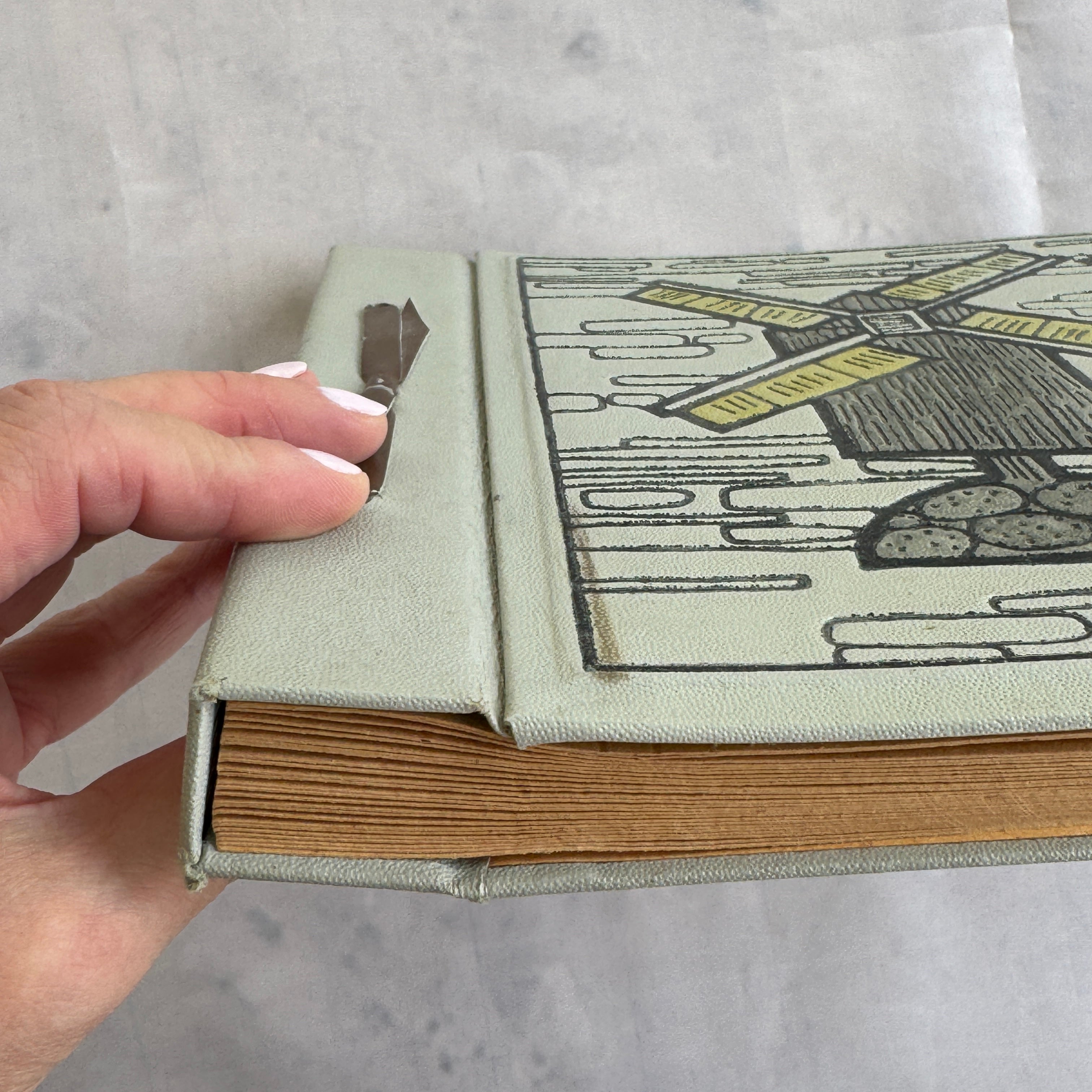 Folk Style Photo Album Windmill Design Scrapbook Memory Book Guest Book