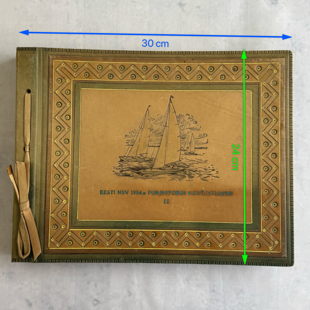 Estonian Leather Photo Album KFK ARS 1954 Sailing Championship Maritime Design