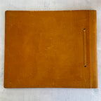 Art Deco Leather Document Folder with Gramophone Design Handmade Vintage Style Portfolio Case