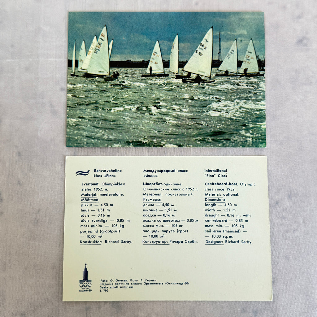 Vintage 1980 Olympic Sailing Postcard Set – Tallinn USSR (Estonia), 16 pcs