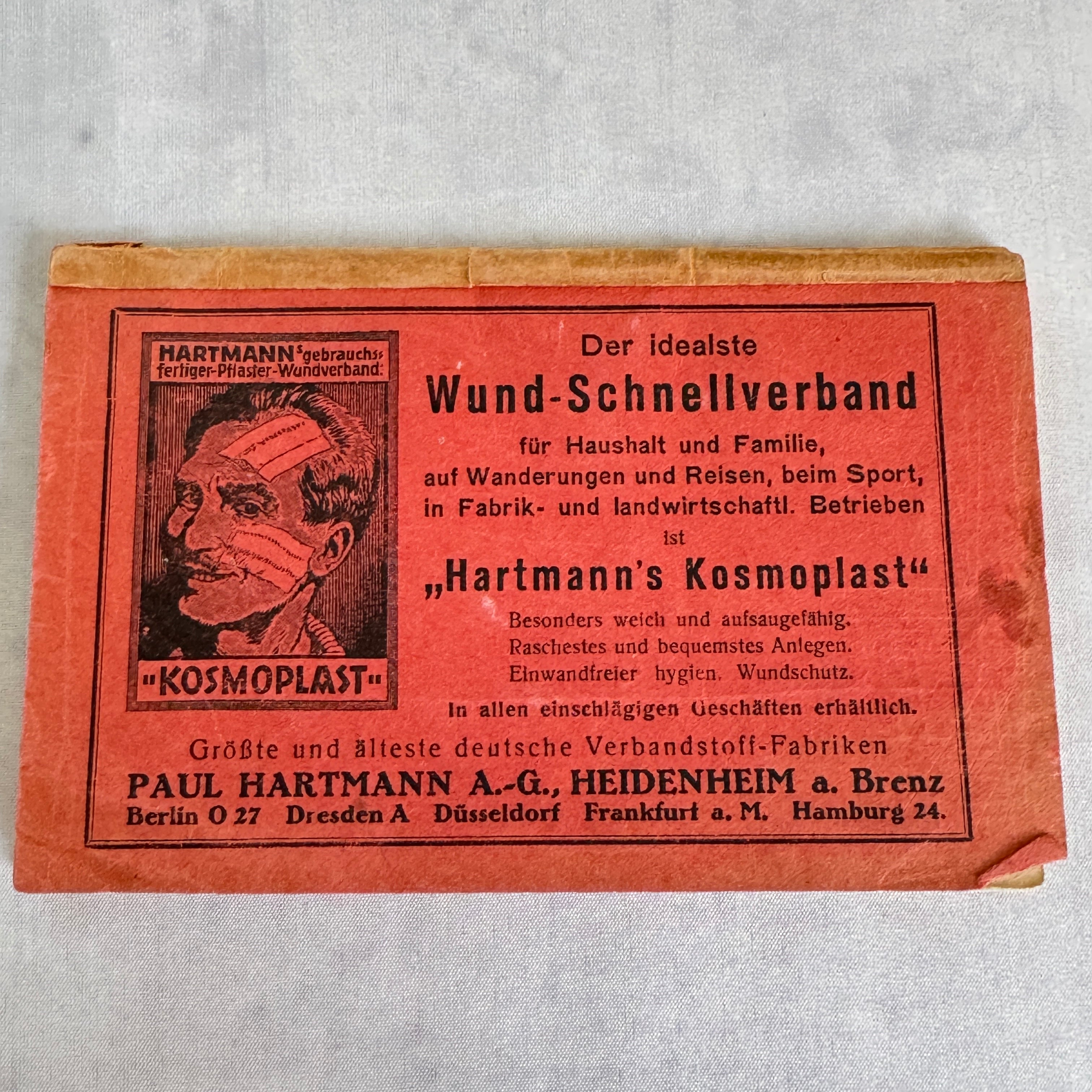 Antique German First Aid Book c.1910 – Illustrated Medical Handbook