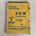 DKW Motorcycle Manual SB Models KS200 1942 Auto Union Germany Original