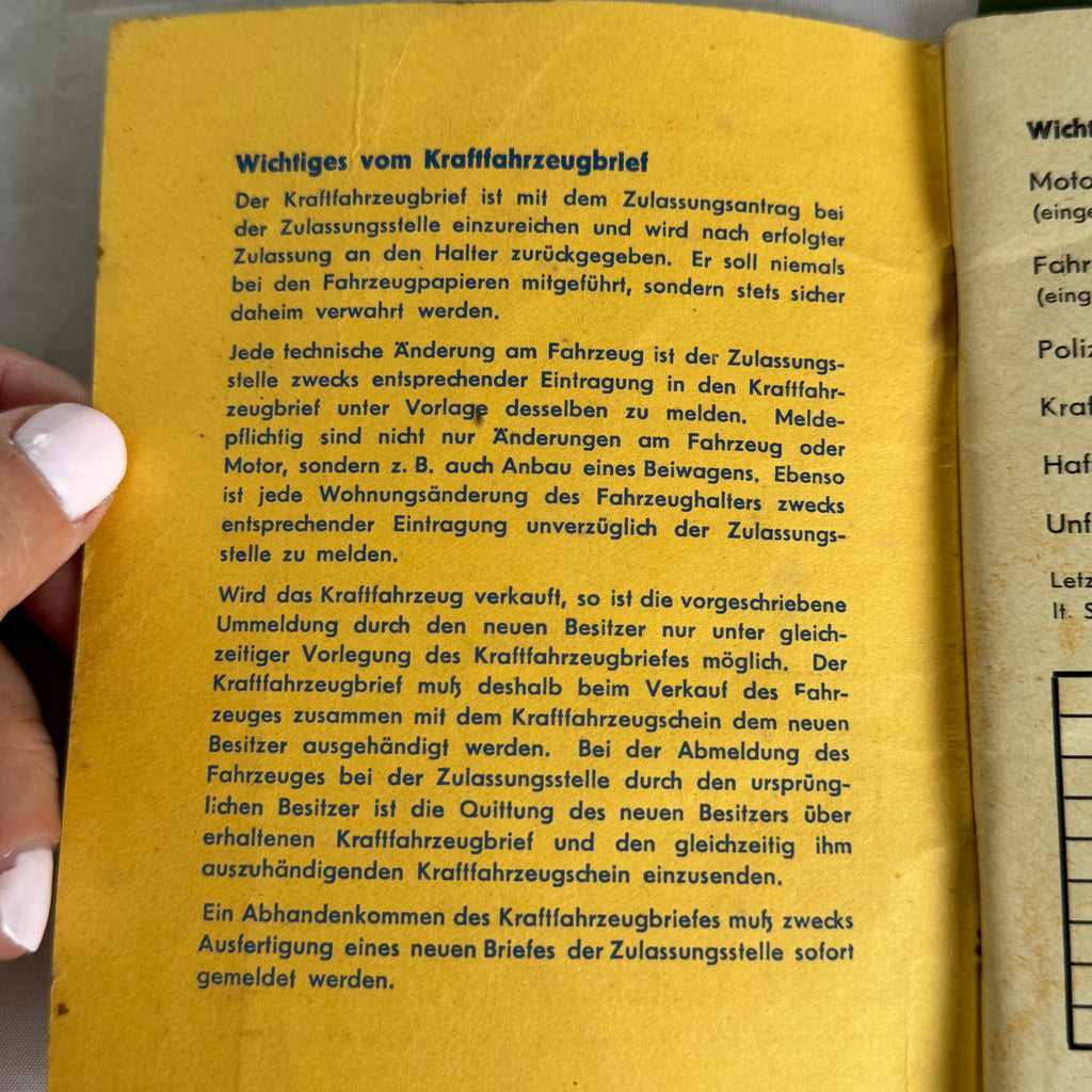 DKW Motorcycle Manual SB Models KS200 1942 Auto Union Germany Original