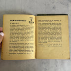 DKW Motorcycle Manual SB Models KS200 1942 Auto Union Germany Original