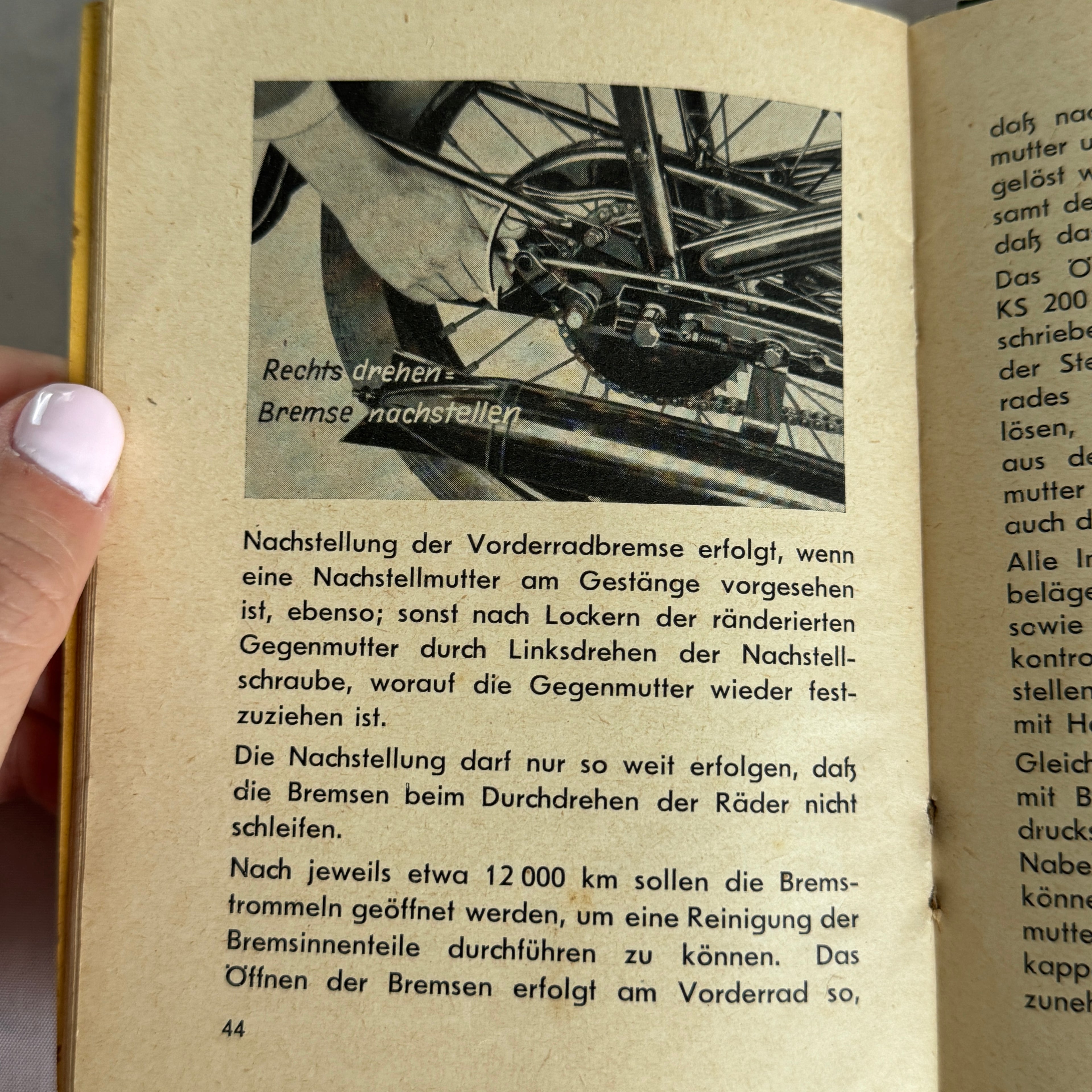 DKW Motorcycle Manual SB Models KS200 1942 Auto Union Germany Original