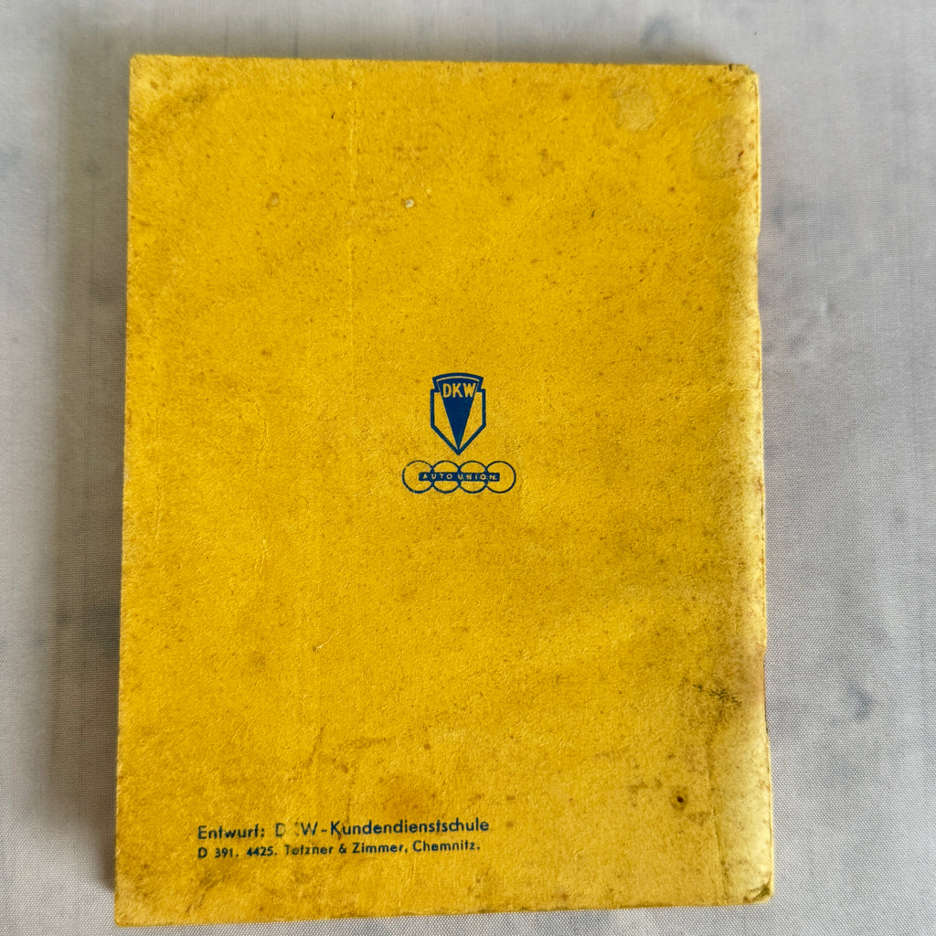 DKW Motorcycle Manual SB Models KS200 1942 Auto Union Germany Original