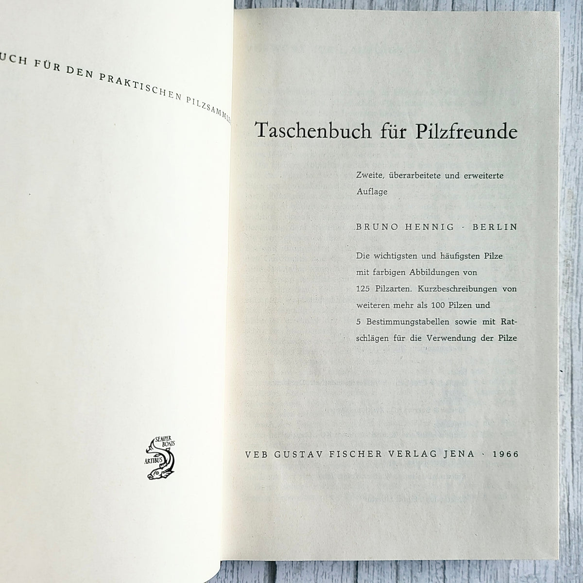 Vintage 1966 GDR Mushroom Book – Taschenbuch für Pilzfreunde, Bruno Hennig