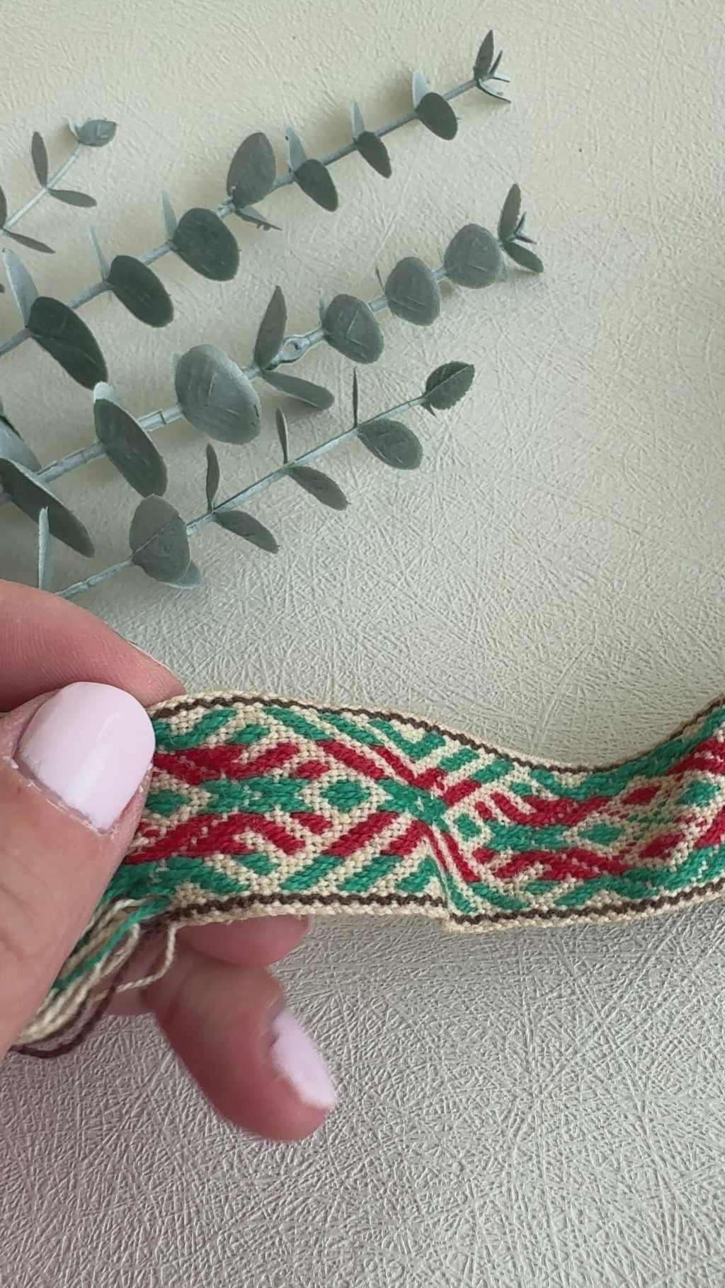 Estonian Kirivöö Folk Belt – Handwoven Traditional Sash (2.4m)