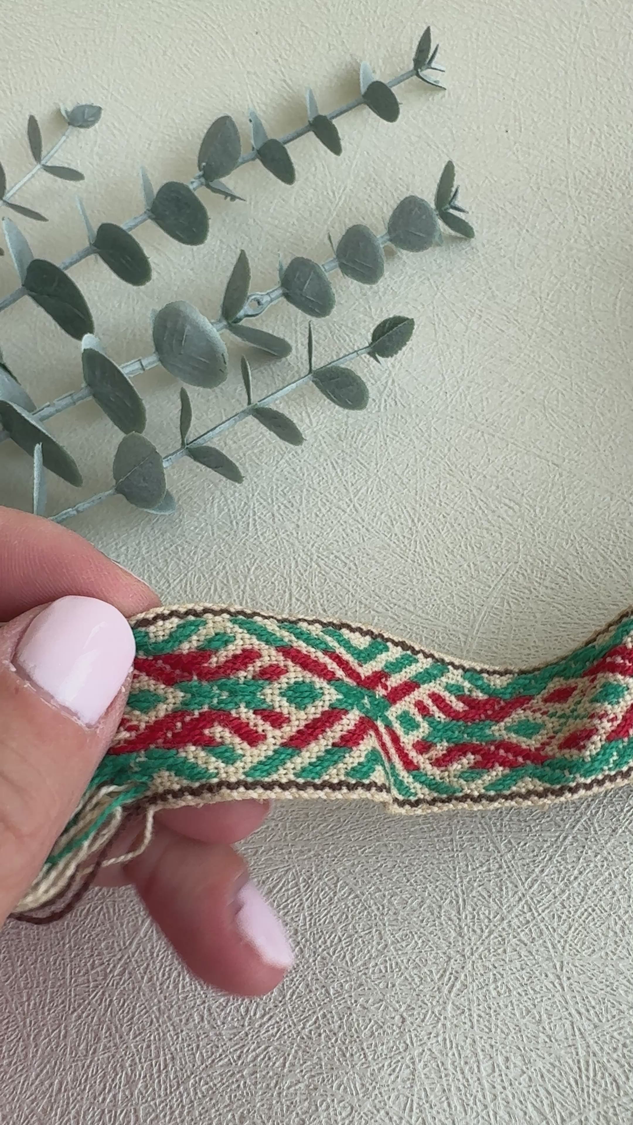 Estonian Kirivöö Folk Belt – Handwoven Traditional Sash (2.4m)
