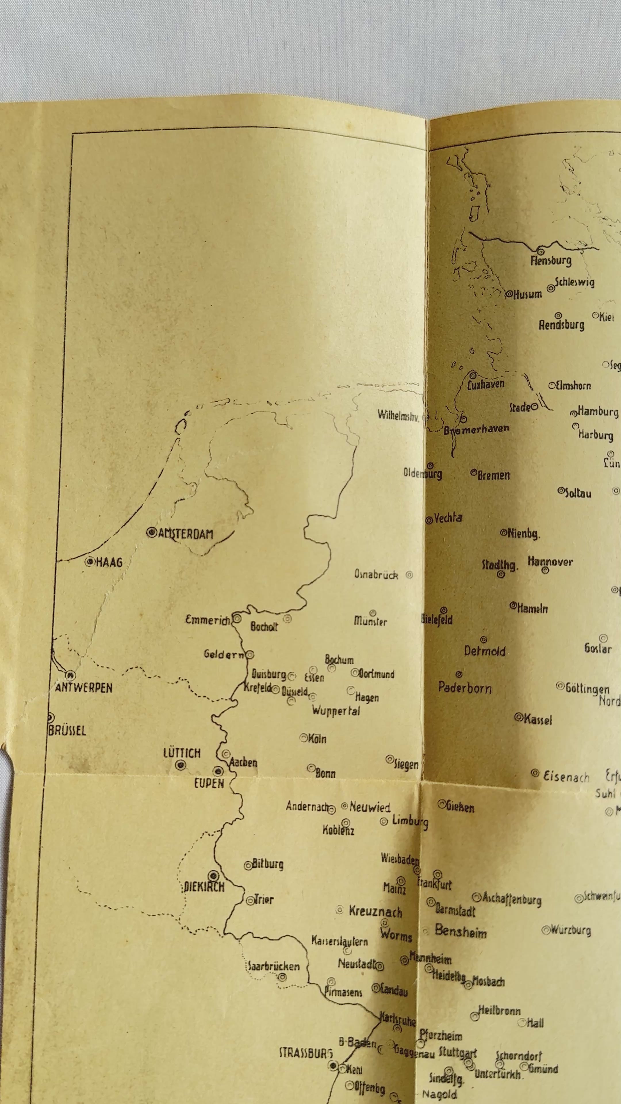 Mercedes-Benz 1934 Service Stations Booklet with Fold-Out Map