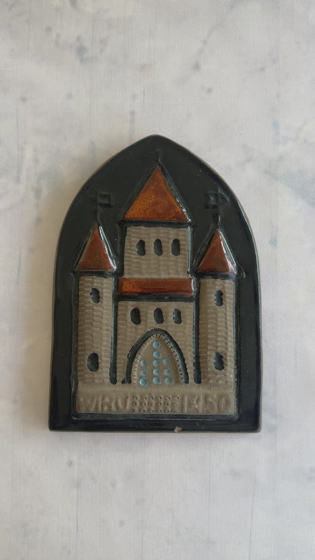 TEKT Ceramic Wall Plaque "Wiru 1450" – Tallinn Old Town Estonian Pottery