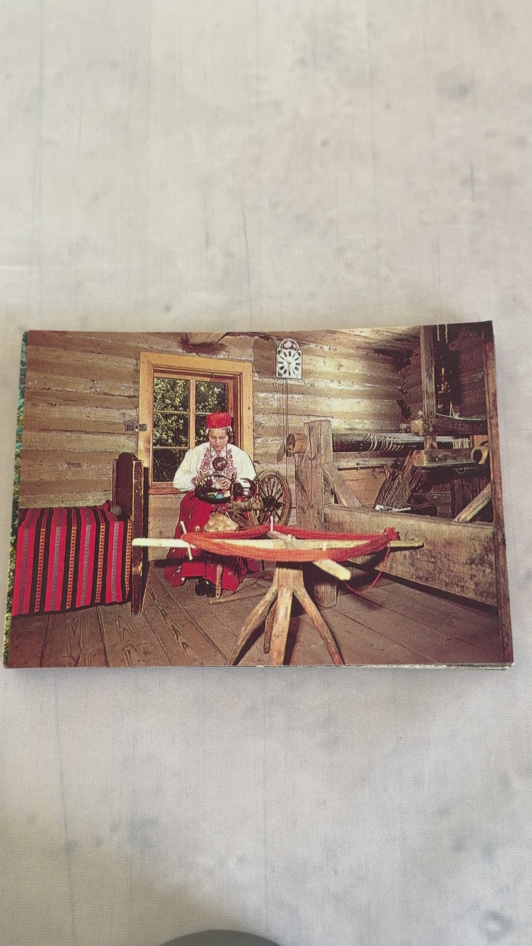 Estonian Open-Air Museum Postcard Set 1984 – Folk Costume, Village Architecture, Tallinn