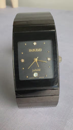 RADO Jubilé Swiss High-Tech Ceramic Quartz Watch – Black Dial, Date Display