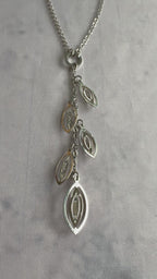 Daverivicenza 925 Sterling Silver Leaf Necklace – Italy